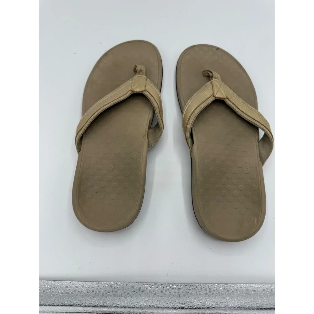 Vionic Tide II Gold Orthotic Sandals Womens 7 Beach Resort Pool Summer Support